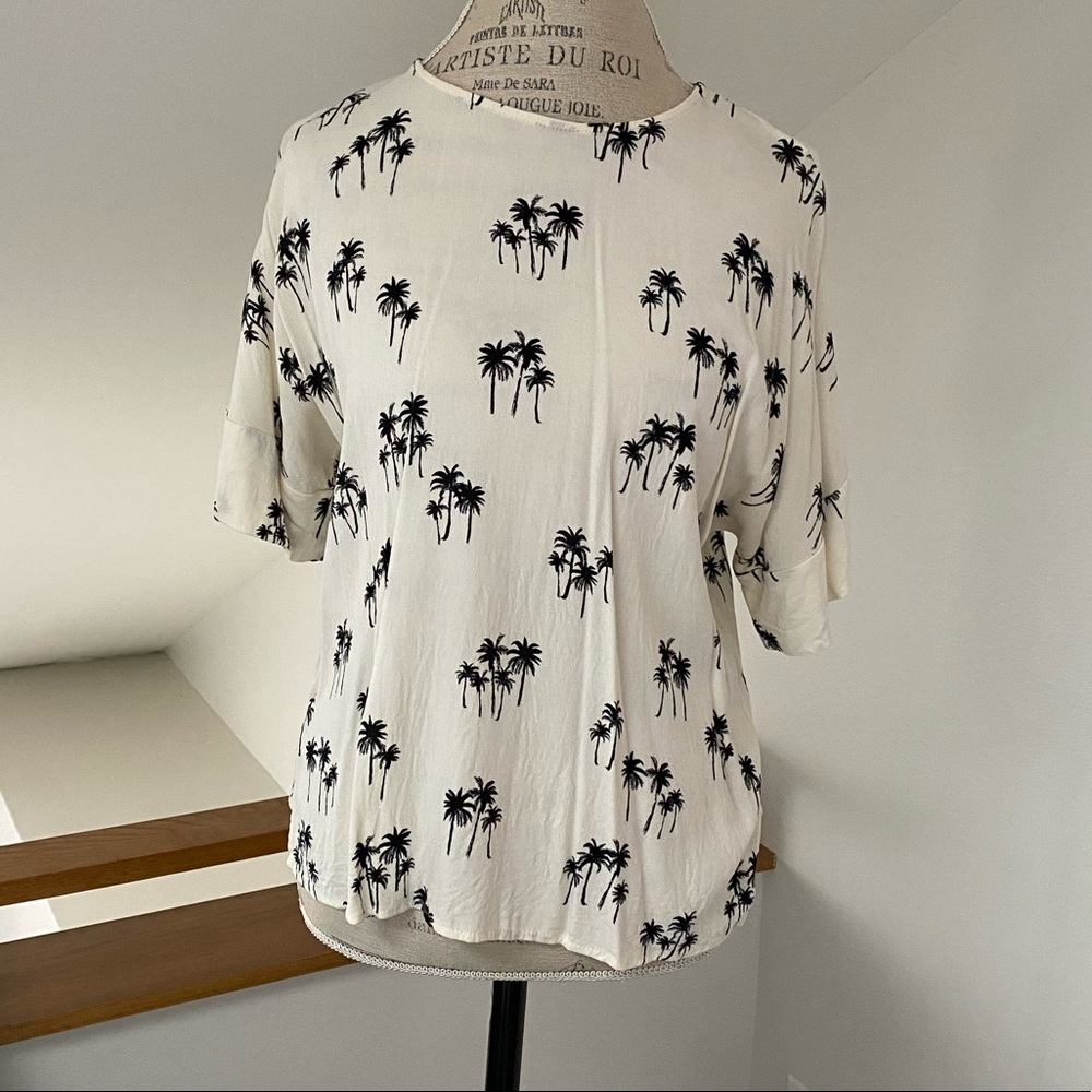H&M Tropical Print Blouse